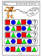 geometrik şekiller örüntü çalışama sayfaları